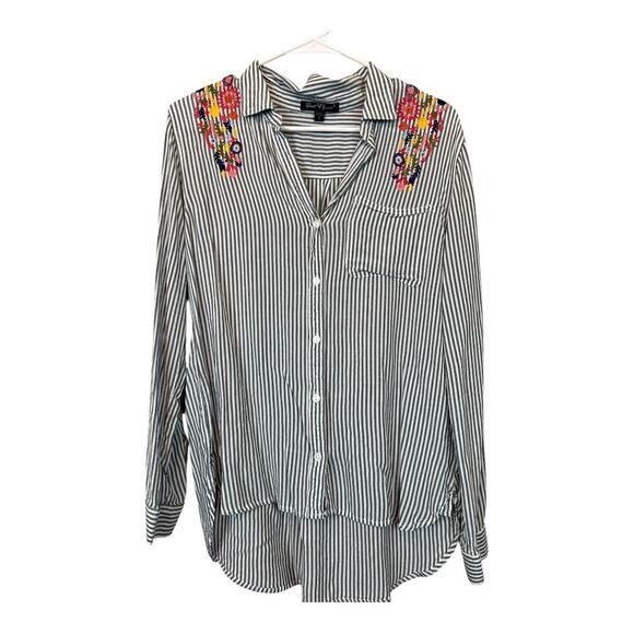 Womens embroidered Boho Bohemian Blouse Shirt Top Cottage Indie Hippie Small - Picture 1 of 6